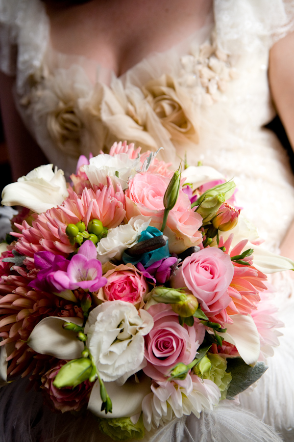 real wedding- bouquet photo by Seattle photographers La Vie Photography